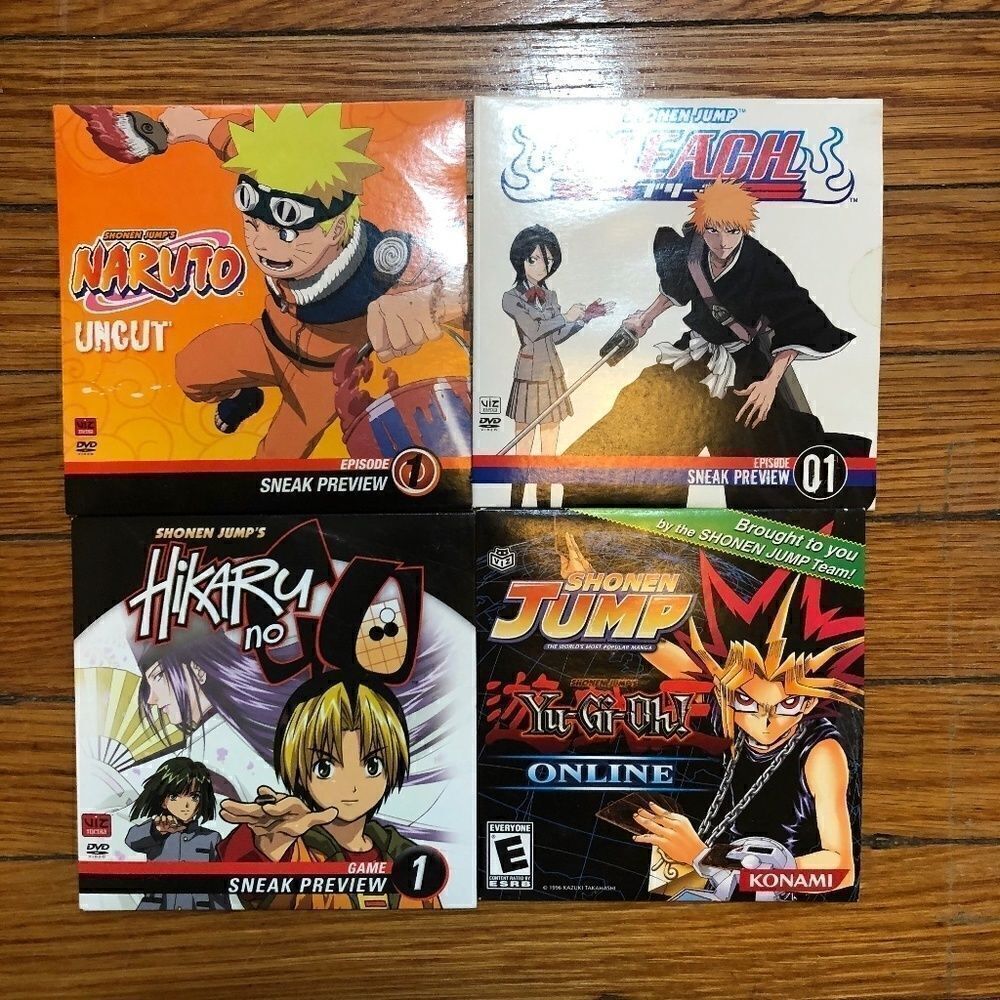 Anime DVD Disk Naruto Hikaru No Go Bleach Yu-Gi-Oh